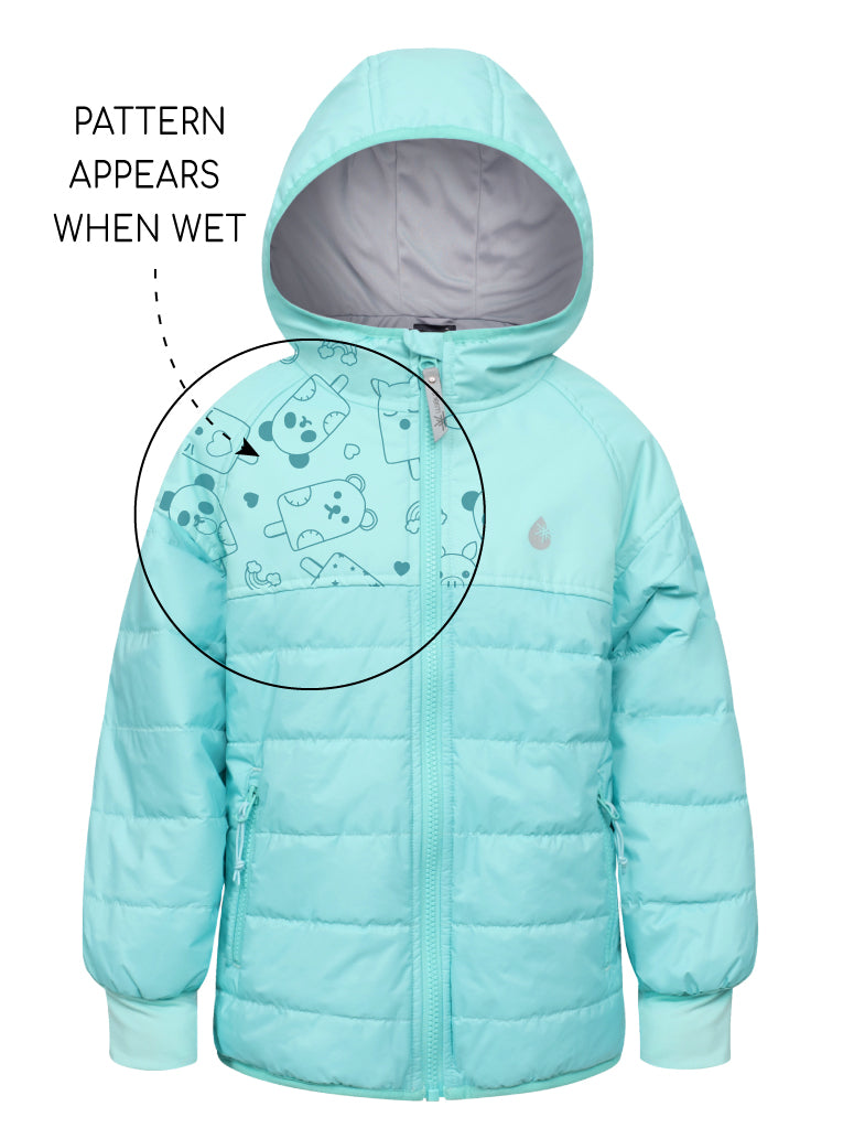 Hydracloud Puffer Jacket Aqua Sky ECO Sustainable Rainwear Wellies Online