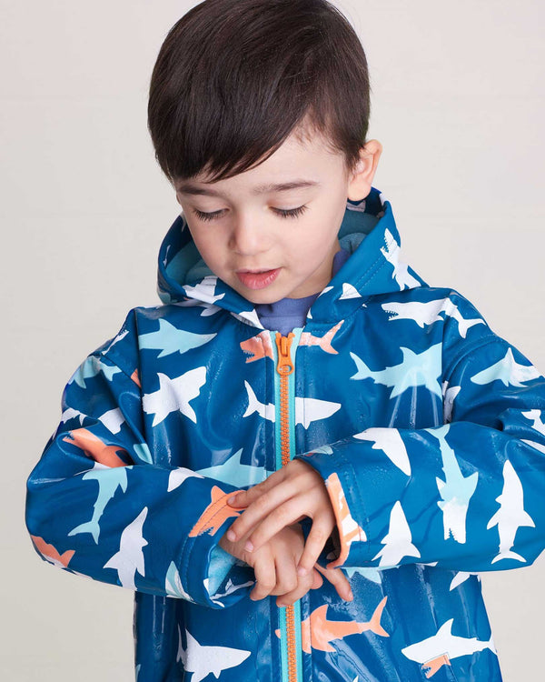 Amazon.com: Hatley Boy's Sherpa Lined Splash Jacket, Color Changing Dino  Silhouettes, 7 Years : Clothing, Shoes & Jewelry