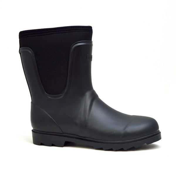 Neoprene Mid Black Gumboots • By Stormur • Wellies Online